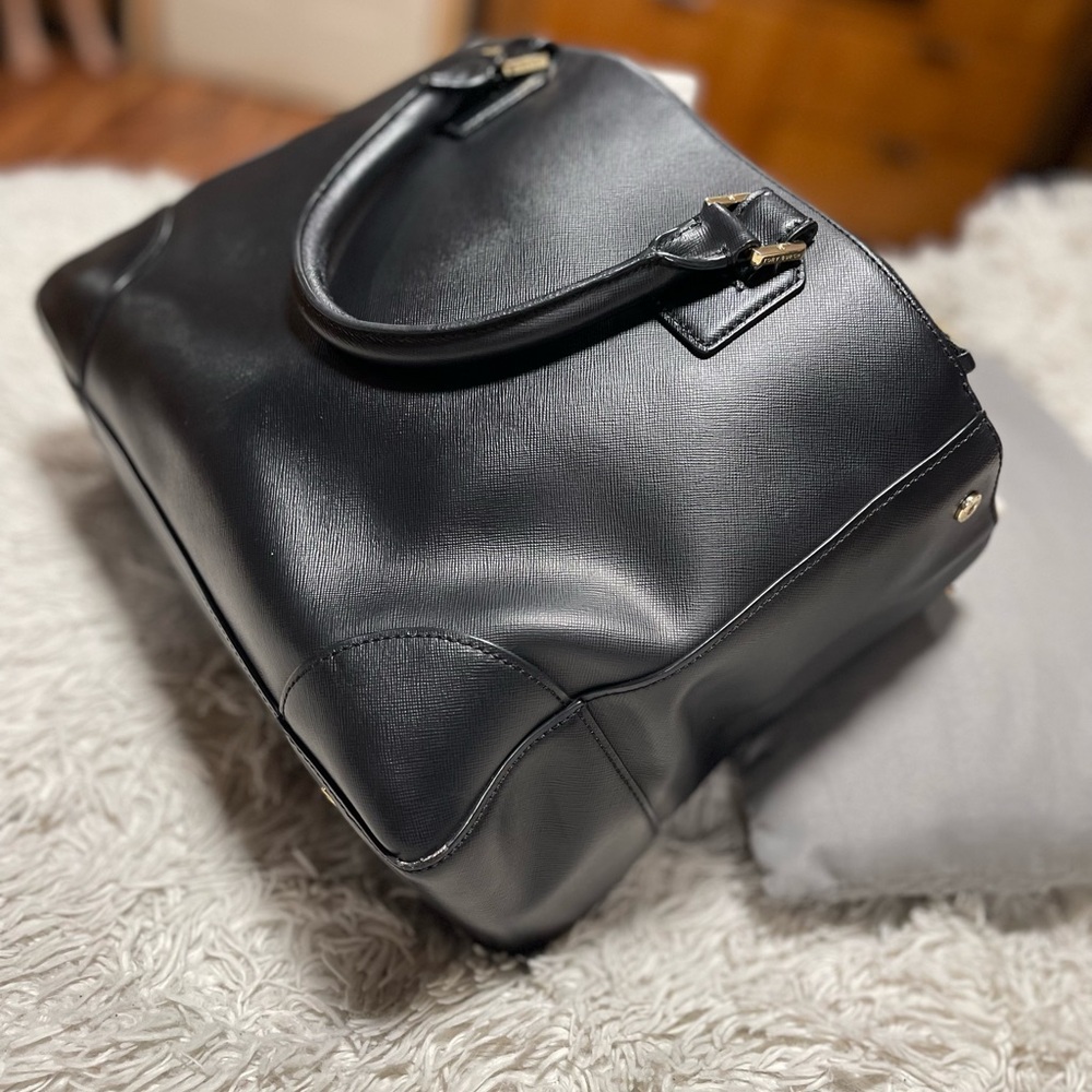 TORY BURCH"Bag Tote Leather Purse-Black - Picture 14 of 16
